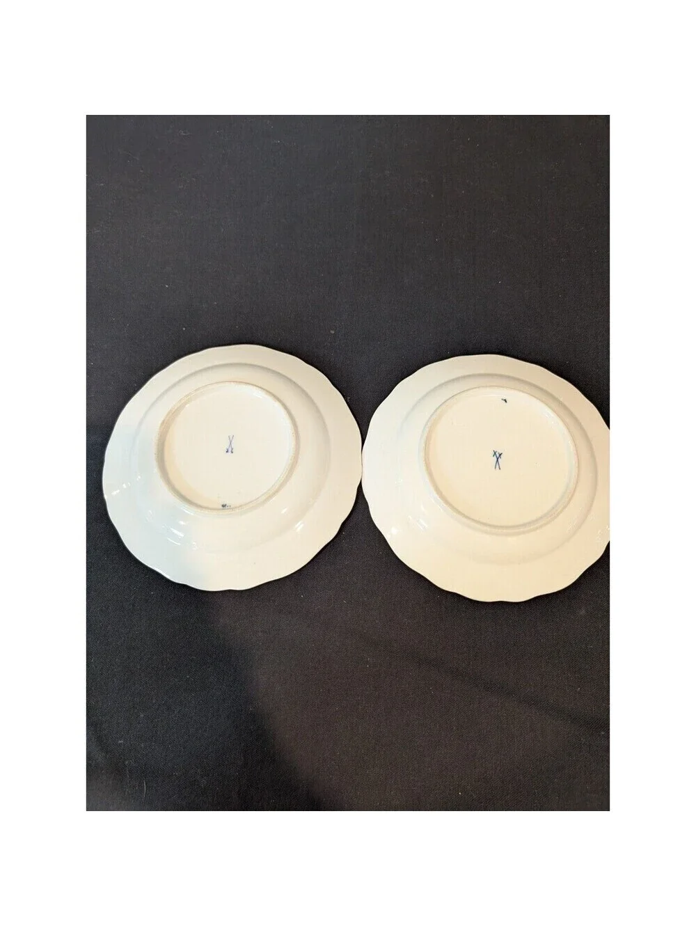 Meissen Blue Onion Salad Plates – Set of 2 – Crossed Swords Mark